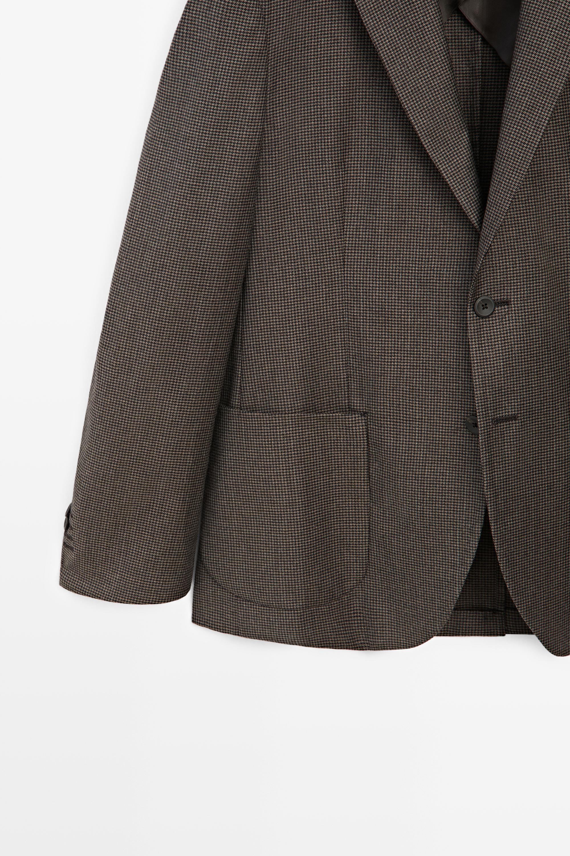 Wool-blend blazer with pocket details